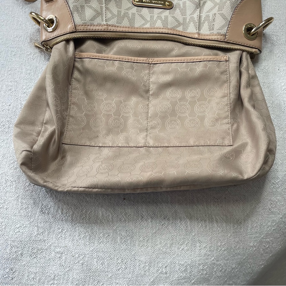 Michael‎ Kors Beige and Cream Women's Shoulder Bag~ Jet Set MK Logo - Picture 15 of 15
